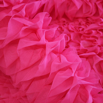 Embroidered Tulle with Ruffles and Flounces