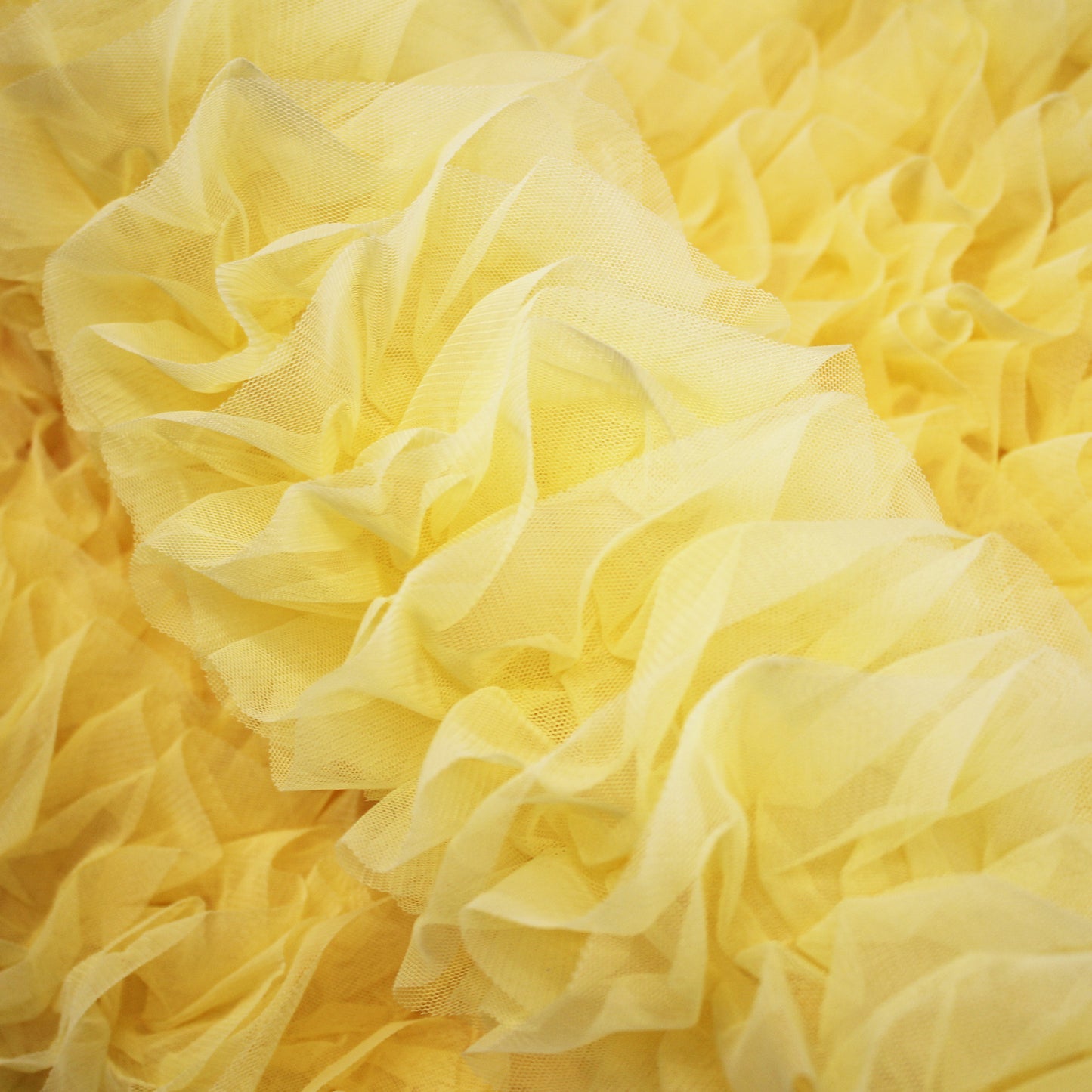Embroidered Tulle with Ruffles and Flounces