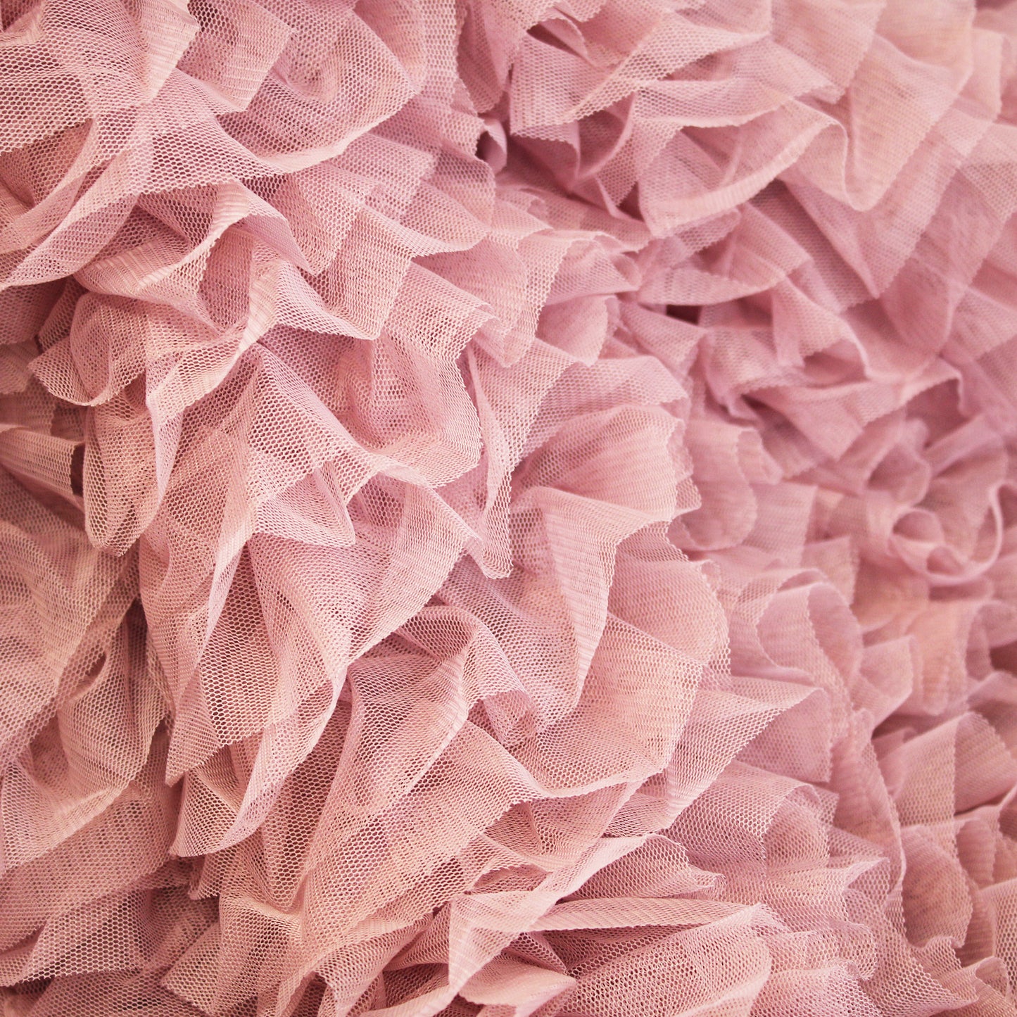 Embroidered Tulle with Ruffles and Flounces