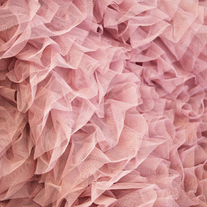 Embroidered Tulle with Ruffles and Flounces