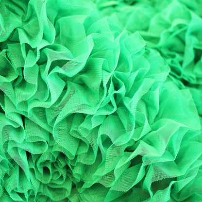 Embroidered Tulle with Ruffles and Flounces