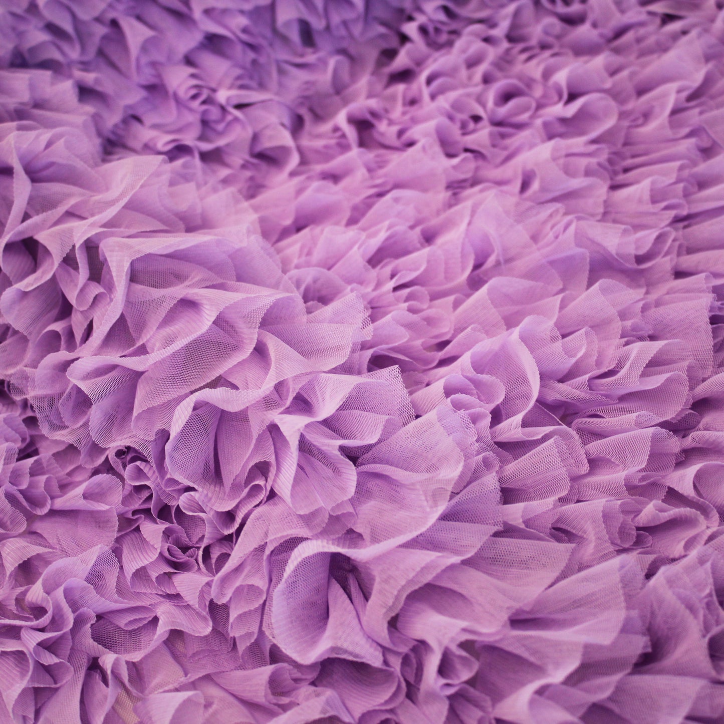 Embroidered Tulle with Ruffles and Flounces
