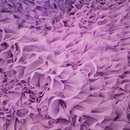 Embroidered Tulle with Ruffles and Flounces