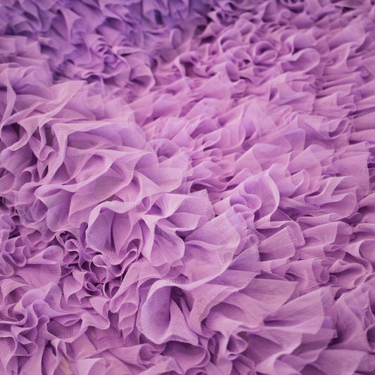 Embroidered Tulle with Ruffles and Flounces