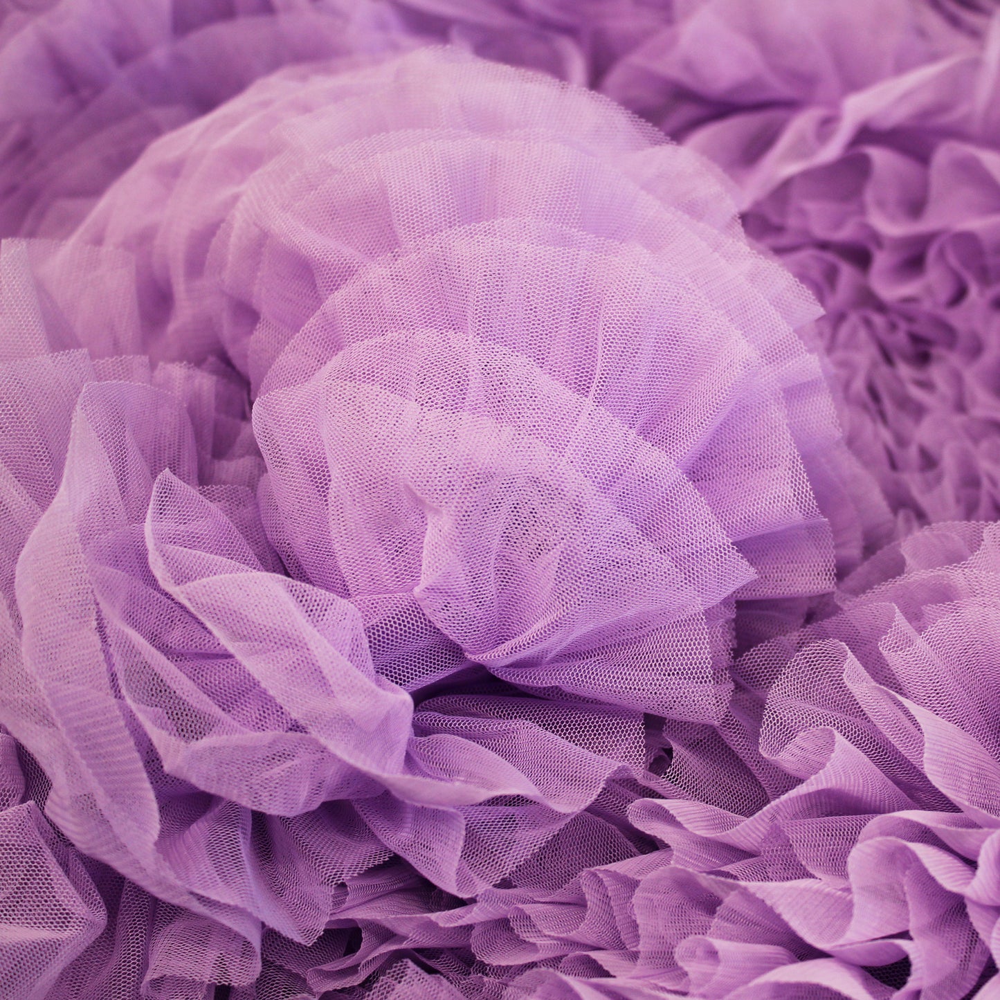 Embroidered Tulle with Ruffles and Flounces