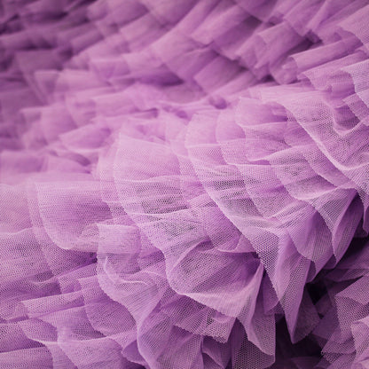 Embroidered Tulle with Ruffles and Flounces
