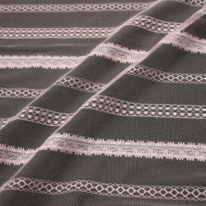 Tulle Ricamato Effetto Nastro