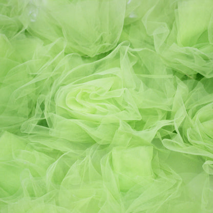 Tulle Ricamato con Fiori Grandi in Tulle 3D