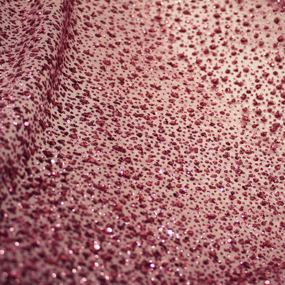 Embroidered Glitter Tulle with Double Border, 3D Puffy Degradé & Sequins