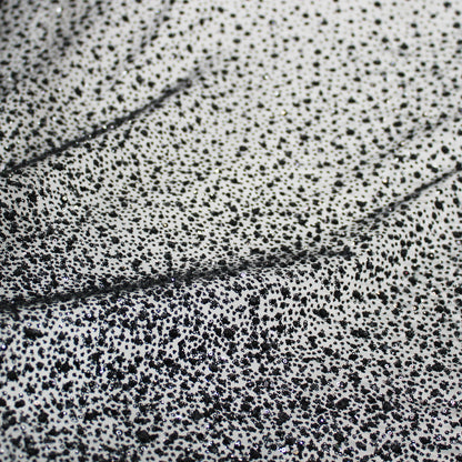 Embroidered Glitter Tulle with Double Border, 3D Puffy Degradé & Sequins