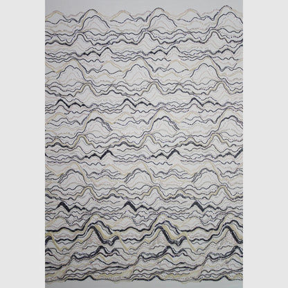 Embroidered Tulle with Multicolor Sequins and Natural Wave Pattern