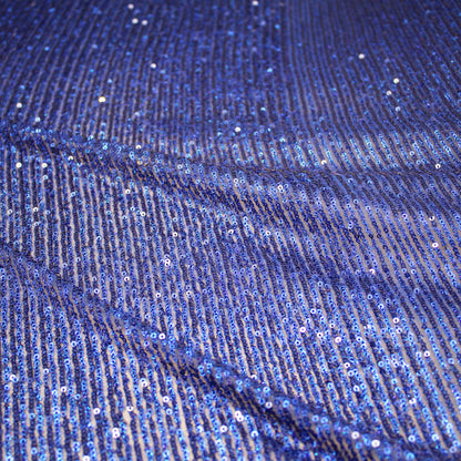 Tulle Ricamato Paillettes Piccole Verticali Iridate