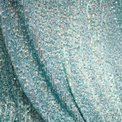 Tulle Ricamato Paillettes Piccole Verticali Iridate