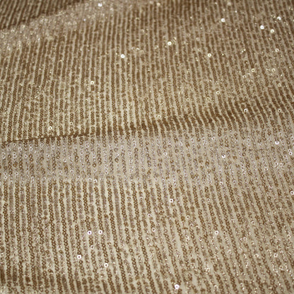 Tulle Ricamato Paillettes Piccole Verticali Iridate