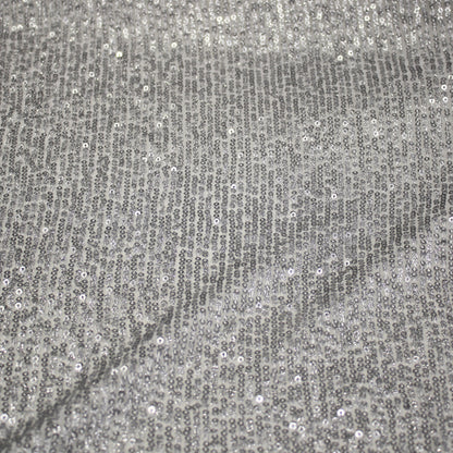 Tulle Ricamato Paillettes Piccole Verticali Iridate