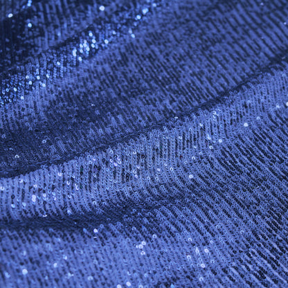 Tulle Ricamato con Paillettes Tono su Tono a Campo Pieno