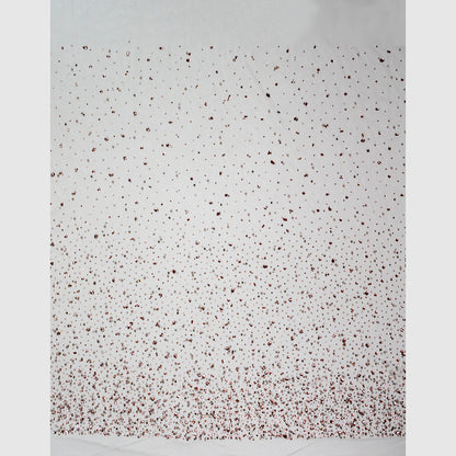 Embroidered Tulle with Multiform Stones, Strass and Beads Degradé Effect