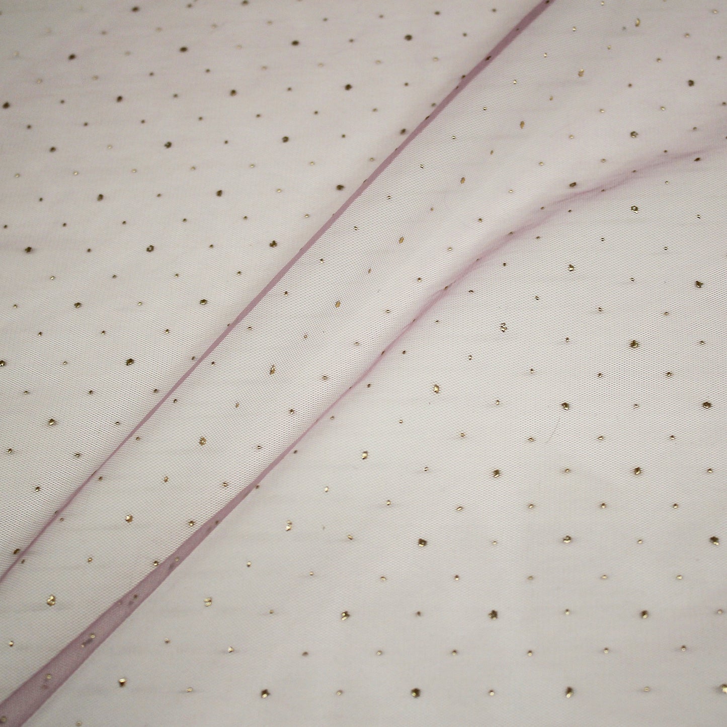 Tulle Ricamato Strass Effetto Pois